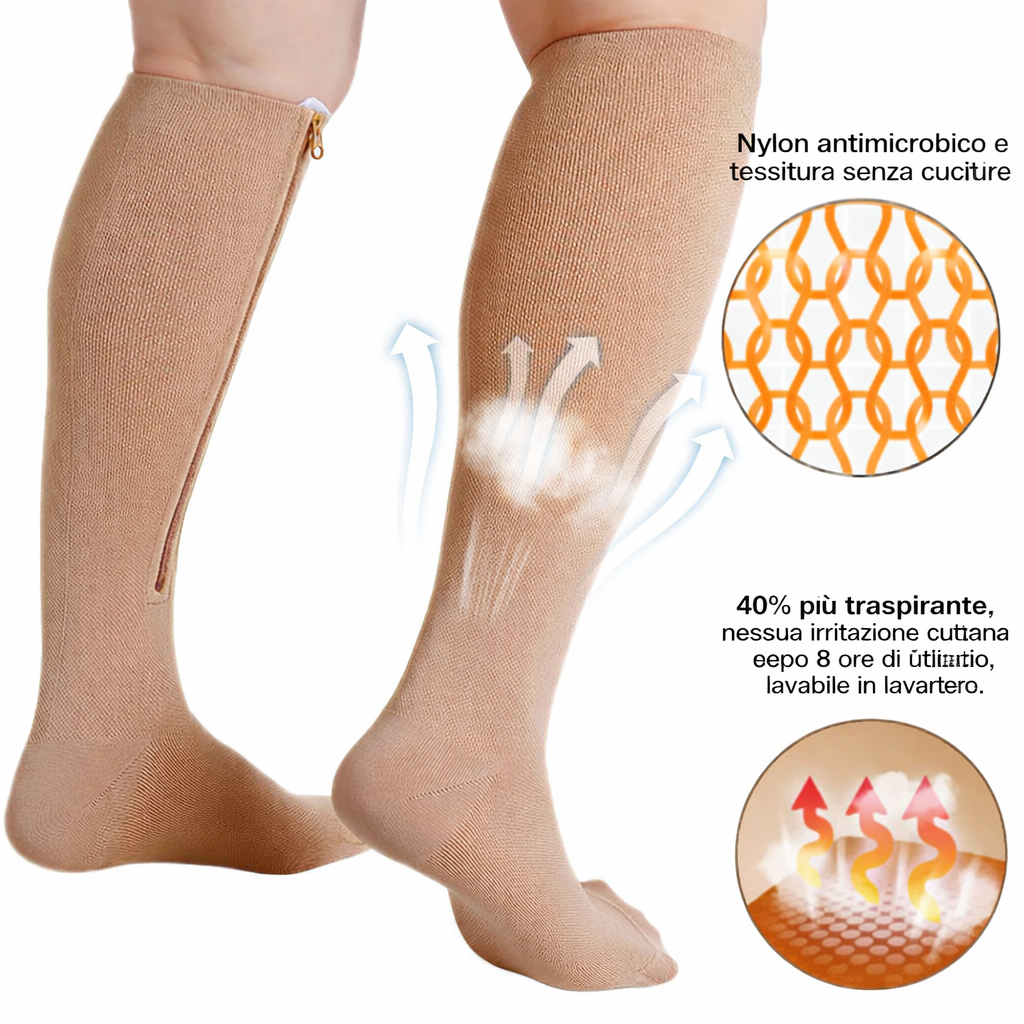 Calze Compresssive – Sollievo e Circolazione Migliorata